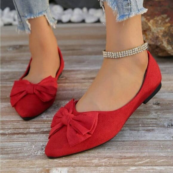 BRAND NEW CHRISTIAN SIRIANO POINTED TOE BOWNOT SLIP-ON BALLET FLAT - Picture 14 of 14